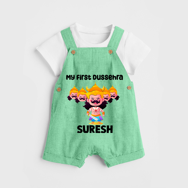 My First Dussehra Suresh Ravan King Dungaree - GREEN - 0 - 5 Months Old (Chest 18")