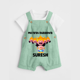 My First Dussehra Suresh Ravan King Dungaree - MINT GREEN - 0 - 5 Months Old (Chest 18")