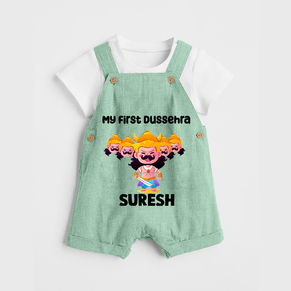 My First Dussehra Suresh Ravan King Dungaree - MINT GREEN - 0 - 5 Months Old (Chest 18")