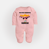 My First Dussehra Suresh Ravan King Fullbody suit - BABY PINK - New Born (Chest 7.5")