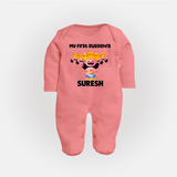 My First Dussehra Suresh Ravan King Fullbody suit - PEACH - New Born (Chest 7.5")