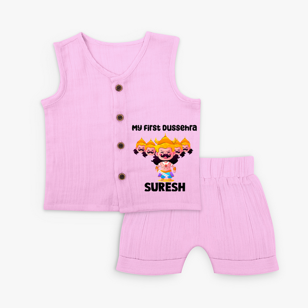 My First Dussehra Suresh Ravan King Jabla - BABY PINK - 0 - 3 Months Old (Chest 9.8")