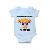 My First Dussehra Suresh Ravan King Romper - BABY BLUE - New Born (Chest 14")