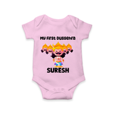 My First Dussehra Suresh Ravan King Romper - BABY PINK - New Born (Chest 14")