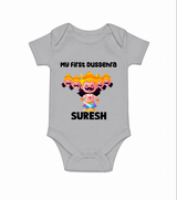 My First Dussehra Suresh Ravan King Romper - GREY - New Born (Chest 14")