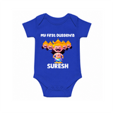 My First Dussehra Suresh Ravan King Romper - COBALT BLUE - New Born (Chest 14")