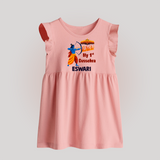 My First Dussehra Varun Ram Victory Baby Frock - BABY PINK - 0 - 3 Months Old (Chest 17")