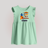My First Dussehra Varun Ram Victory Baby Frock - MINT GREEN - 0 - 3 Months Old (Chest 17")