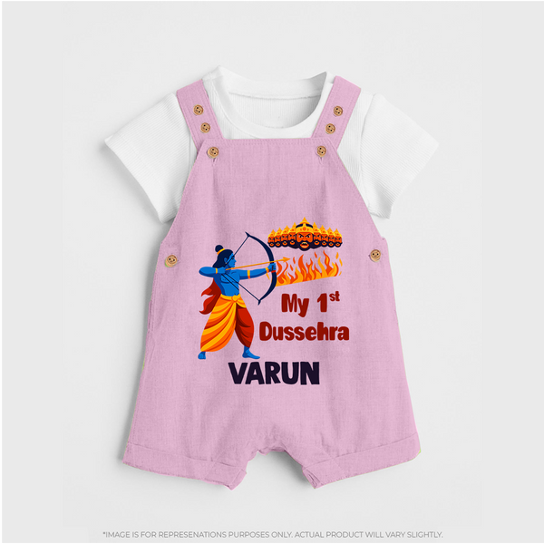 My First Dussehra Varun Ram Victory Dungaree - BABY PINK - 0 - 5 Months Old (Chest 18")