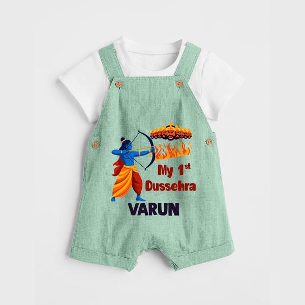 My First Dussehra Varun Ram Victory Dungaree - MINT GREEN - 0 - 5 Months Old (Chest 18")