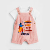 My First Dussehra Varun Ram Victory Dungaree - PEACH - 0 - 5 Months Old (Chest 18")