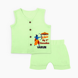My First Dussehra Varun Ram Victory Jabla - PASTEL GREEN - 0 - 3 Months Old (Chest 9.8")