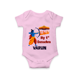 My First Dussehra Varun Ram Victory Romper - BABY PINK - New Born (Chest 14")