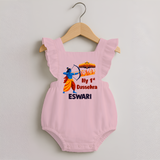 My First Dussehra Varun Ram Victory Romper Frock - BABY PINK - 0 - 3 Months Old (Chest 19")