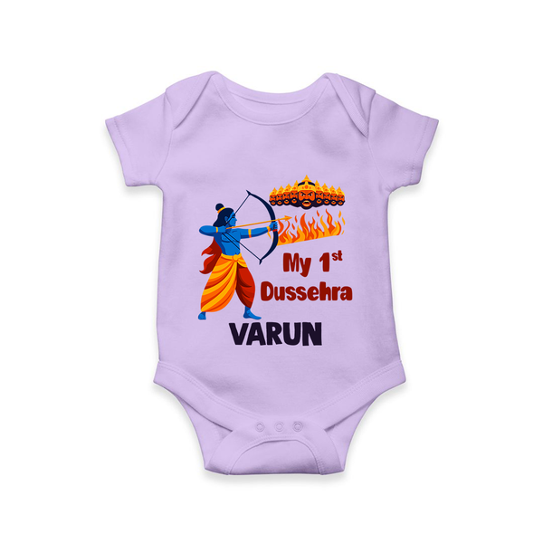 My First Dussehra Varun Ram Victory Romper - LILAC - New Born (Chest 14")