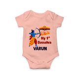 My First Dussehra Varun Ram Victory Romper - PEACH - New Born (Chest 14")