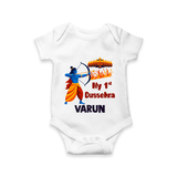 My First Dussehra Varun Ram Victory Romper - WHITE - New Born (Chest 14")