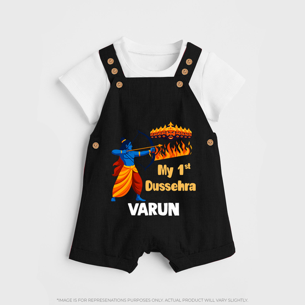 My First Dussehra Varun Ram Victory Dungaree - BLACK - 0 - 5 Months Old (Chest 18")