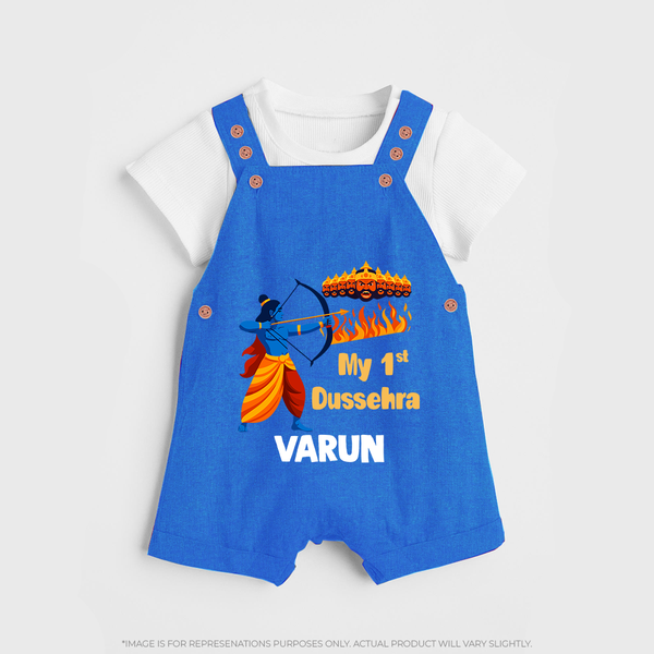 My First Dussehra Varun Ram Victory Dungaree - COBALT BLUE - 0 - 5 Months Old (Chest 18")