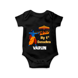 My First Dussehra Varun Ram Victory Romper - BLACK - New Born (Chest 14")