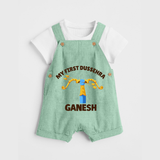 My First Dussehra Ganesh Arrow Tradition Dungaree - MINT GREEN - 0 - 5 Months Old (Chest 18")
