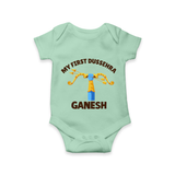 My First Dussehra Ganesh Arrow Tradition Romper - MINT GREEN - New Born (Chest 14")