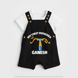 My First Dussehra Ganesh Arrow Tradition Dungaree - BLACK - 0 - 5 Months Old (Chest 18")