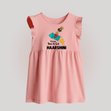 Ravan Time To Go Dussehra Baby Frock - BABY PINK - 0 - 3 Months Old (Chest 17")