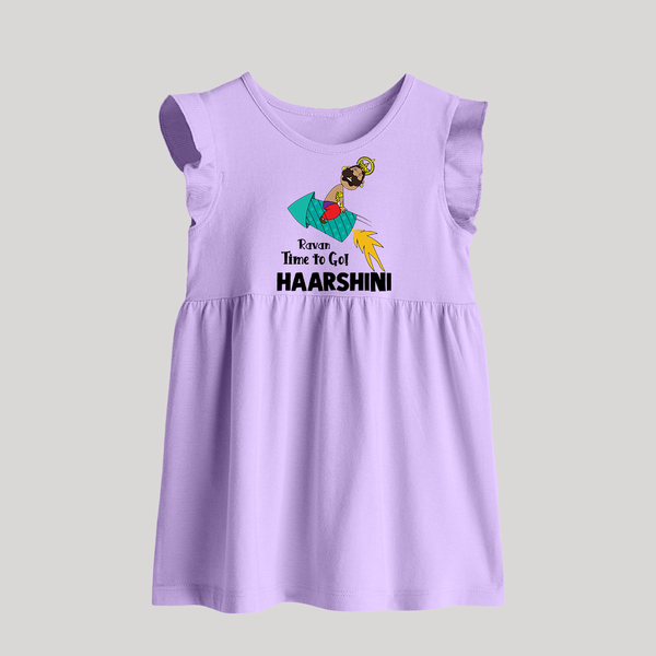 Ravan Time To Go Dussehra Baby Frock - LILAC - 0 - 3 Months Old (Chest 17")