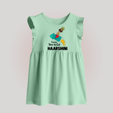 Ravan Time To Go Dussehra Baby Frock - MINT GREEN - 0 - 3 Months Old (Chest 17")