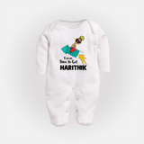 Ravan Time To Go Dussehra Fullbody suit - WHITE - New Born (Chest 7.5")