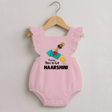 Ravan Time To Go Dussehra Romper Frock - BABY PINK - 0 - 3 Months Old (Chest 19")