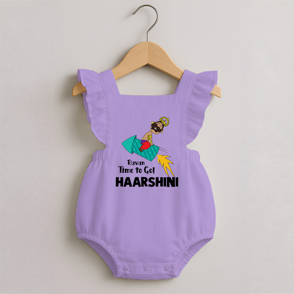 Ravan Time To Go Dussehra Romper Frock - LILAC - 0 - 3 Months Old (Chest 19")
