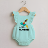 Ravan Time To Go Dussehra Romper Frock - MINT GREEN - 0 - 3 Months Old (Chest 19")