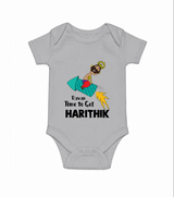 Ravan Time To Go Dussehra Romper - GREY - New Born (Chest 14")