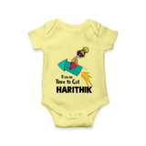 Ravan Time To Go Dussehra Romper - PASTEL YELLOW - New Born (Chest 14")