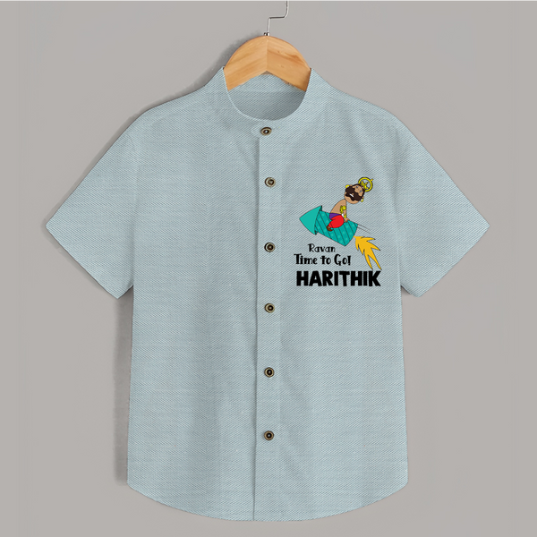 Ravan Time To Go Dussehra Shirt - ARCTIC BLUE - 0 - 6 Months Old (Chest 23")