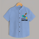 Ravan Time To Go Dussehra Shirt - SKY BLUE - 0 - 6 Months Old (Chest 23")