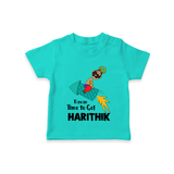 Ravan Time To Go Dussehra T shirt - TEAL - 0-5 Months Old (Chest 17")