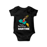 Ravan Time To Go Dussehra Romper - BLACK - New Born (Chest 14")
