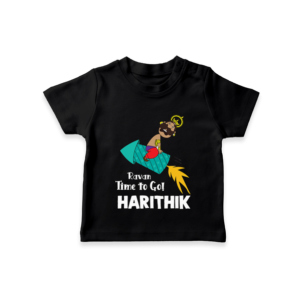 Ravan Time To Go Dussehra T shirt - BLACK - 0-5 Months Old (Chest 17")