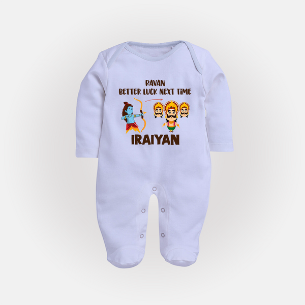 Ravan Better Luck Next Time Dussehra Fullbody suit - BABY BLUE - New Born (Chest 7.5")