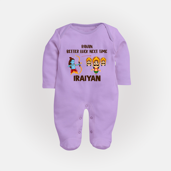 Ravan Better Luck Next Time Dussehra Fullbody suit - LILAC - New Born (Chest 7.5")