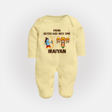 Ravan Better Luck Next Time Dussehra Fullbody suit - PASTEL YELLOW - New Born (Chest 7.5")