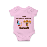 Ravan Better Luck Next Time Dussehra Romper - BABY PINK - New Born (Chest 14")