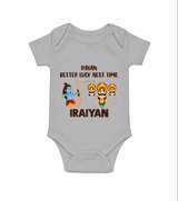 Ravan Better Luck Next Time Dussehra Romper - GREY - New Born (Chest 14")