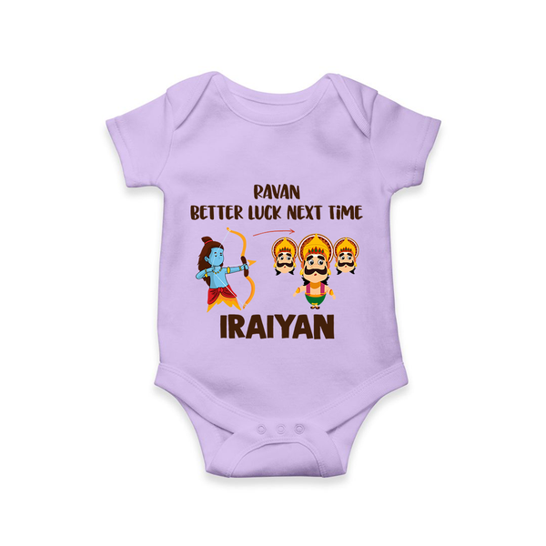 Ravan Better Luck Next Time Dussehra Romper - LILAC - New Born (Chest 14")
