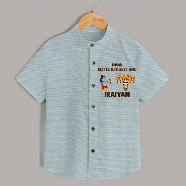 Ravan Better Luck Next Time Dussehra Shirt - ARCTIC BLUE - 0 - 6 Months Old (Chest 23")