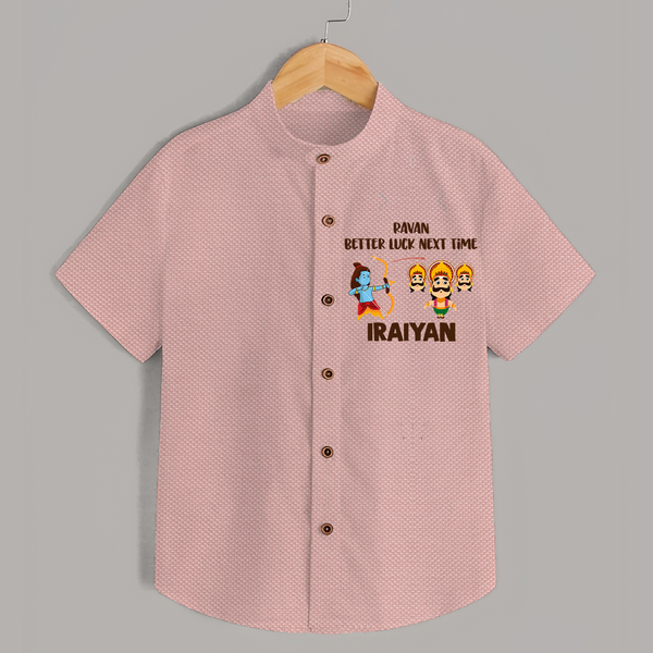 Ravan Better Luck Next Time Dussehra Shirt - PEACH - 0 - 6 Months Old (Chest 23")