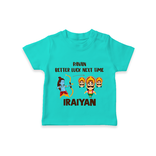 Ravan Better Luck Next Time Dussehra T shirt - TEAL - 0-5 Months Old (Chest 17")